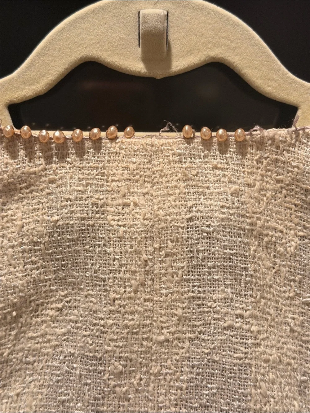 Chanel Cream Bouclé Open-Front Jacket